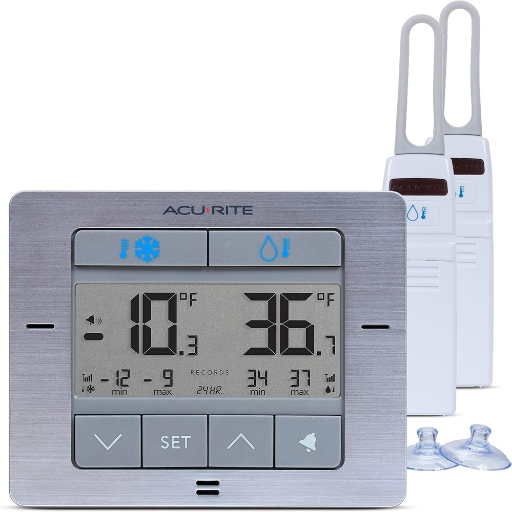 Programmable Wireless Thermometer with Alarm for Home & Restaurant Use - 4.25"