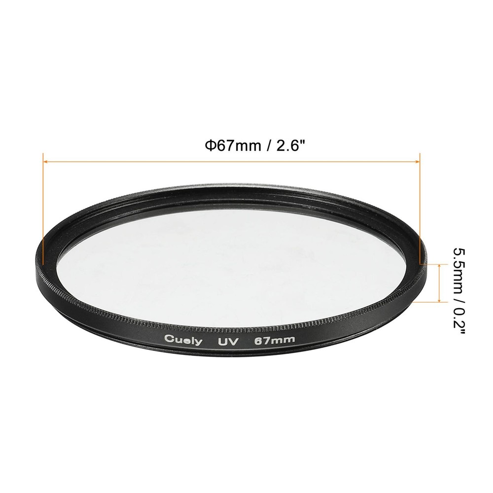 UV Lens Filters, 67mm Thin Protective Multilayer Frame, 2pcs