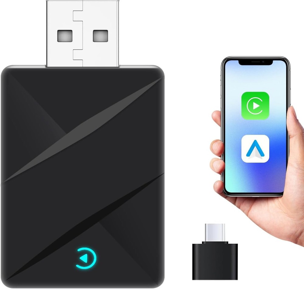 Wireless CarPlay Adapter,Convert Wired to Black
