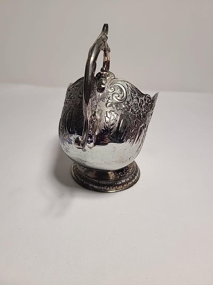 Vintage Sugar Scuttle E.P.ZINC Silverplate Alloy Japan