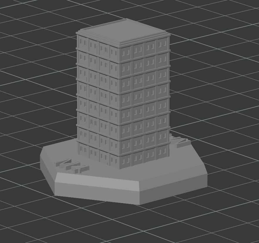 Modern Building 3 (Mini) - Tabletop Wargame Terrain Battletech Warhammer