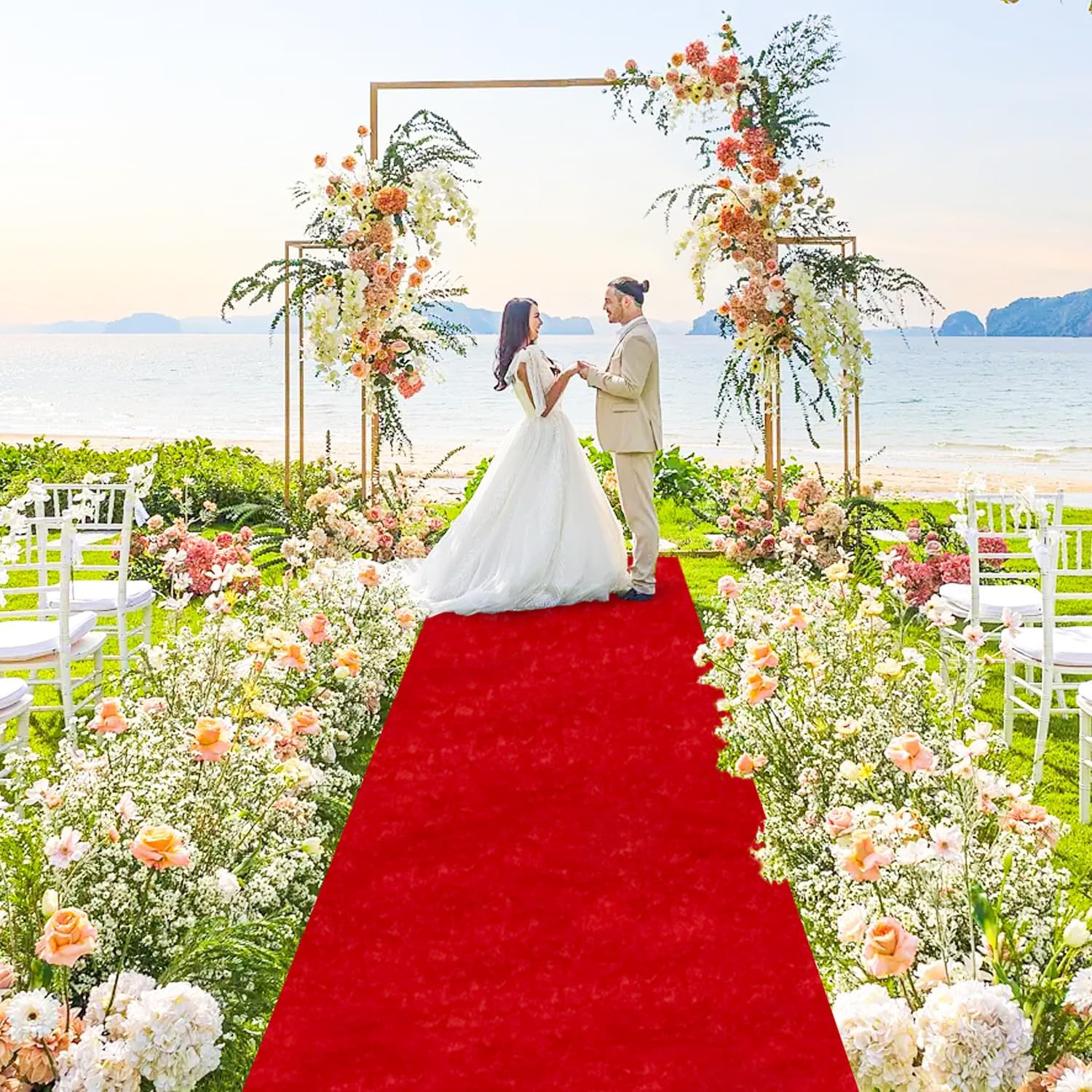 Red Carpet Runner for Party Wedding Aisle Decorations 4Ftx15Ft Aisle Runners for
