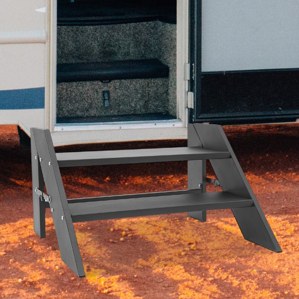 68.5*66*42cm Foldable Step Stool, 2 Step Folding RV Step Ladder, RV Step Stool