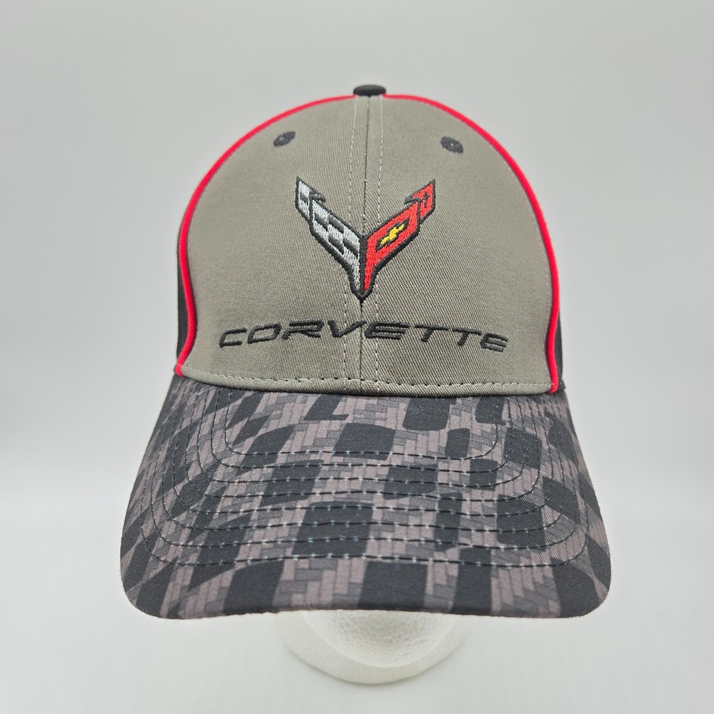 C8 Corvette Carbon Flash Checkered Bill Hat Cap Strapback Pre-owned Excellent
