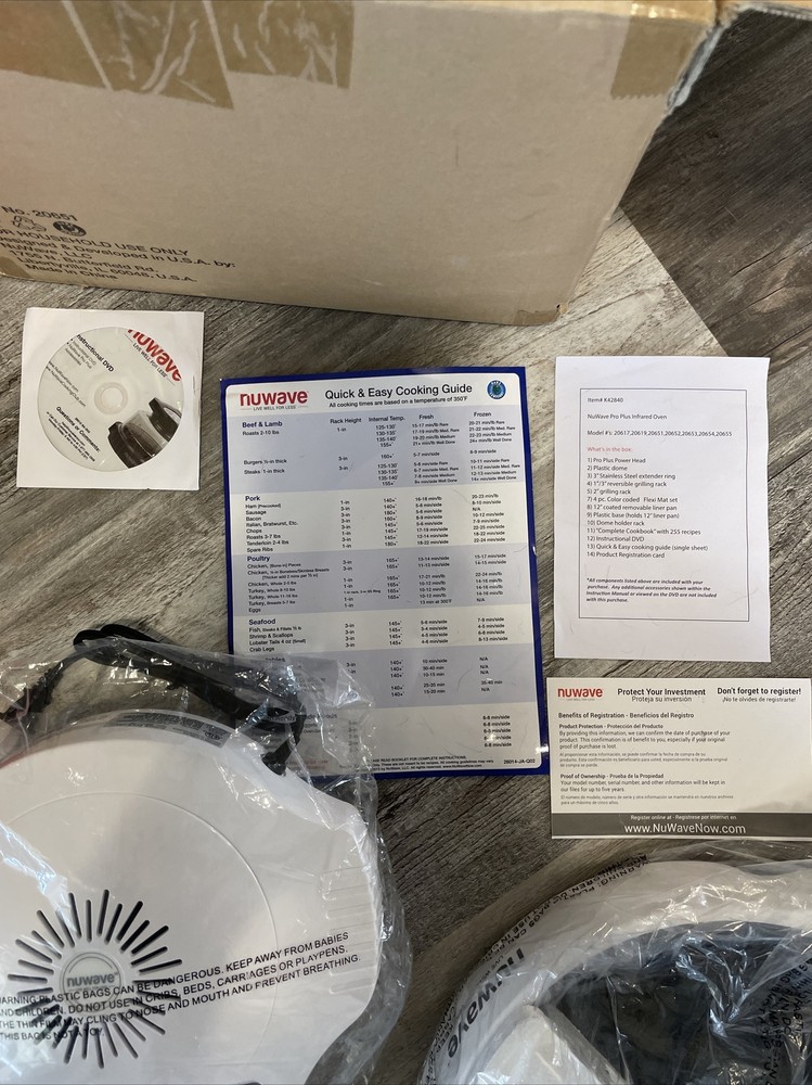 NuWave Pro Plus Infared Oven - Model 20651 with Nuwave Manual