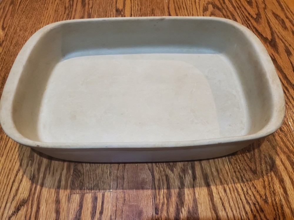 Pampered Chef Stoneware Rectangular Baker 9” x 13” Lasagna Unglazed Used Cond.