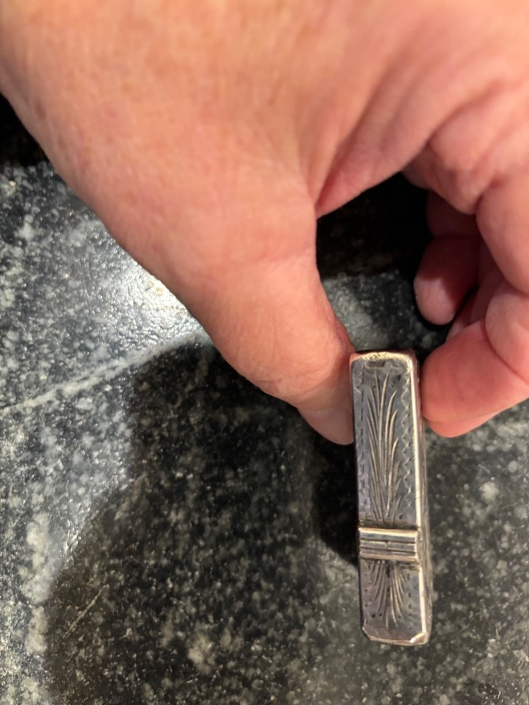 Vintage Italian Made Hand Engraved 800 Silver Lighter Case