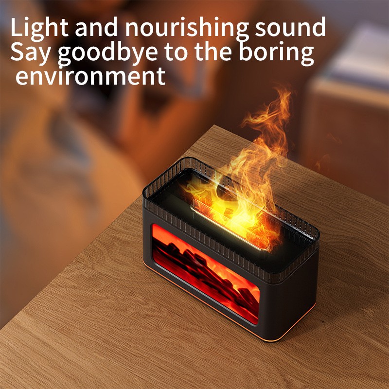 200ml Essential Oil Diffuser Volcano Fire Flame Aromatherapy Diffuser Ultrasonic