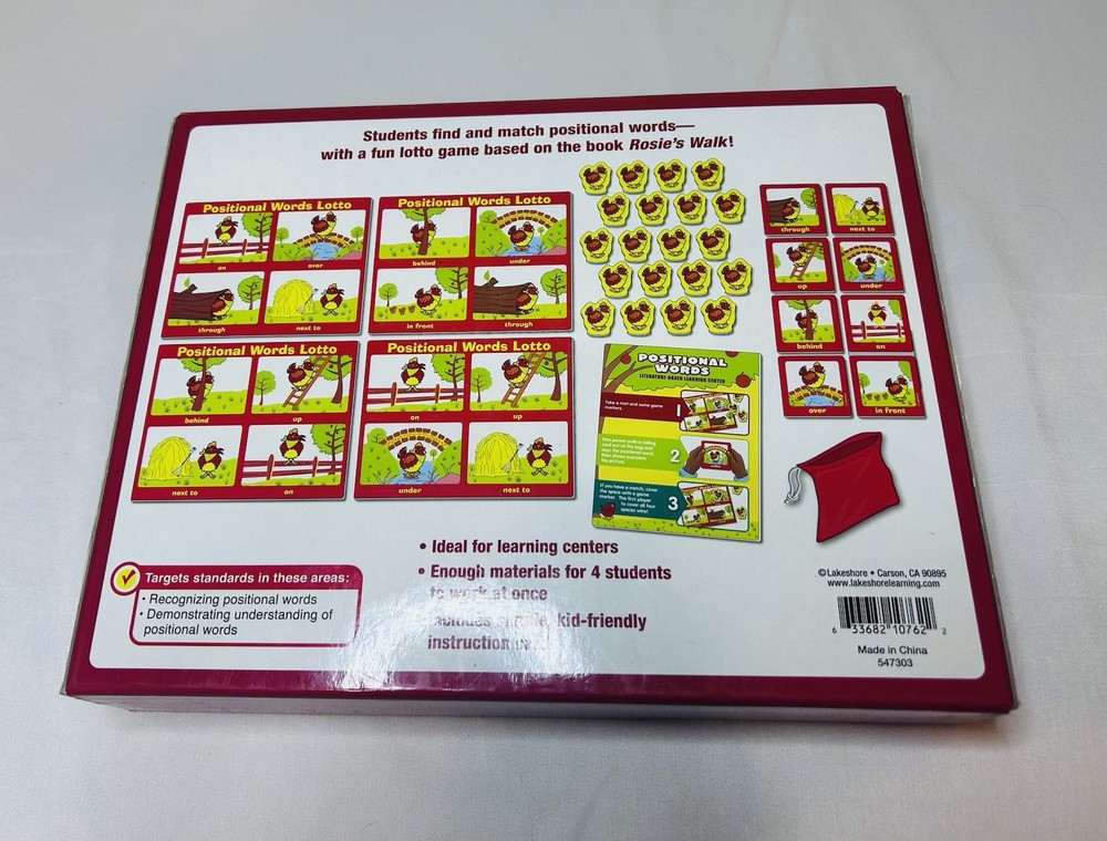 Lakeshore Positional Words Literature-Based Learning Center
