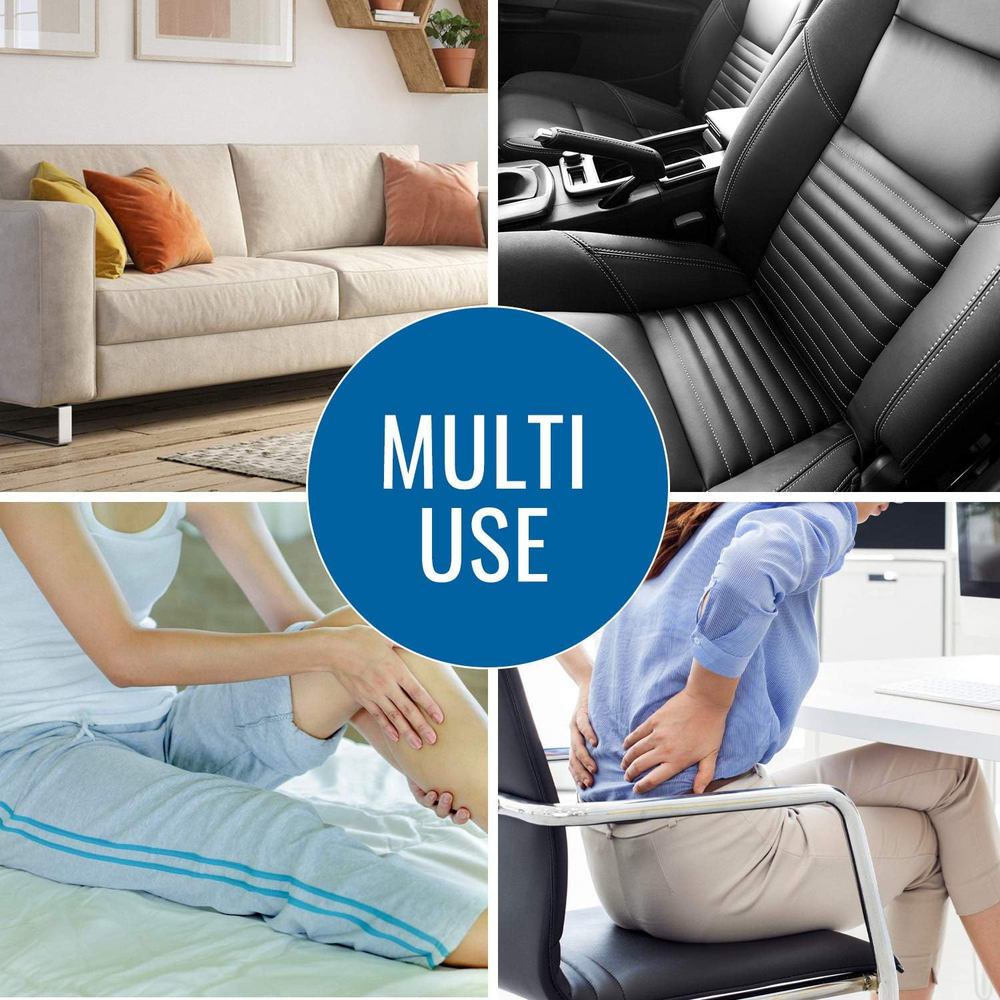 Lumbar Roll Back Support Cushion Pillow, Half-Moon Size, Navy