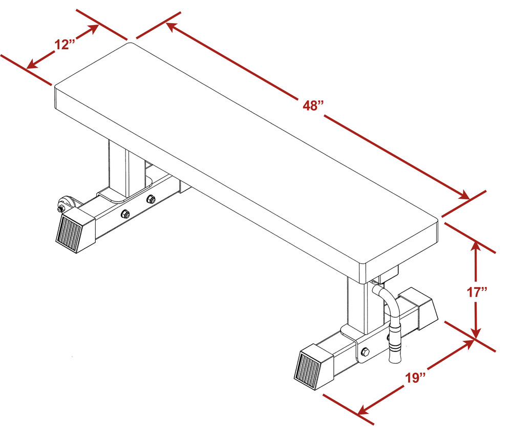 Deltech Fitness Flat Bench (DF8000)