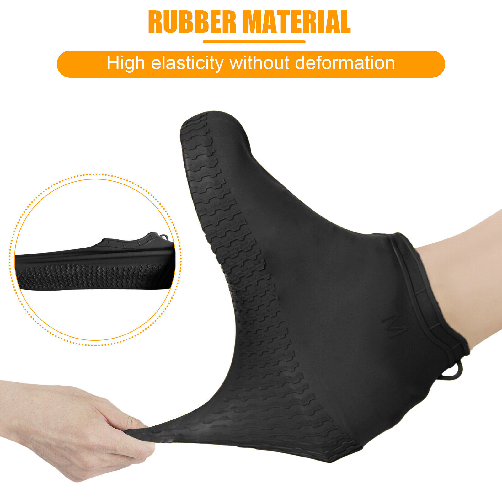 Non-slip Reusable Rain Shoes Covers Rubber Overshoes Boot Waterproof Protector