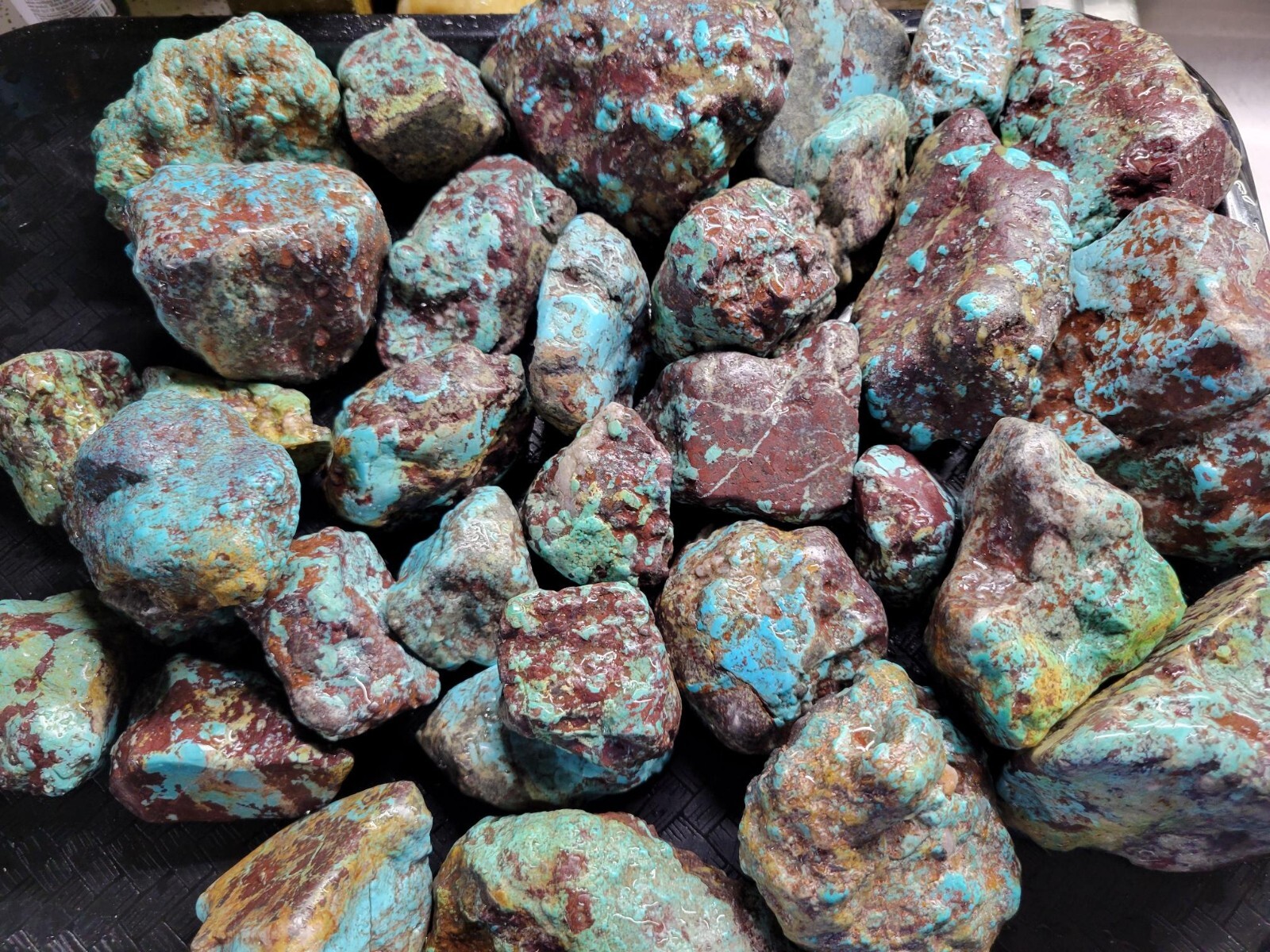 RARE Large Natural Bisbee Arizona Turquoise Rough Nuggets Half Pound