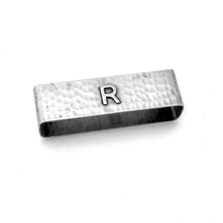 Large Hammered Napkin Ring Lebolt Sterling Mono R