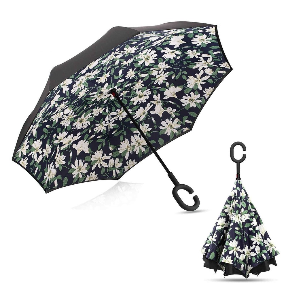 Reverse Opening Inverted Inside-Out/Upside Down/ C-Handle Umbrella Sale