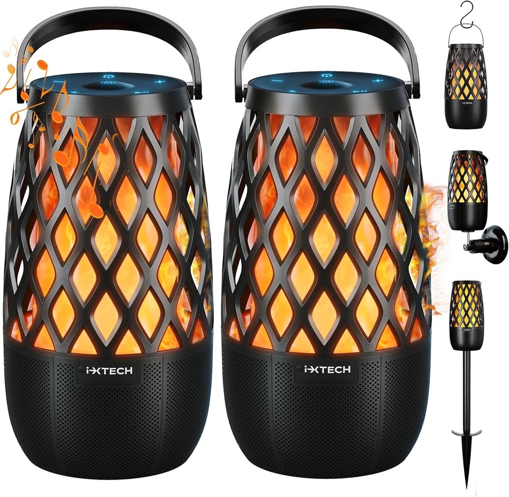 IXTECH Outdoor Bluetooth Speakers, Waterproof Portable Bluetooth Speaker 2 Pack