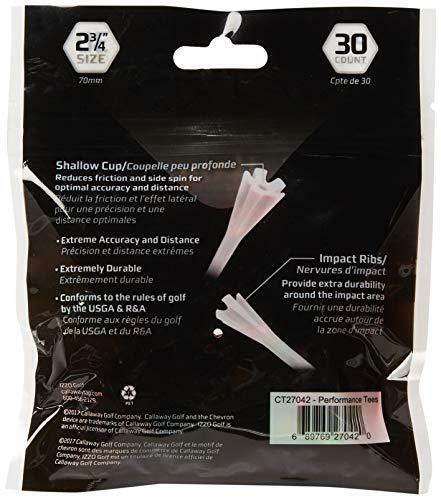 Performance 2.75’’ Plastic Golf Tees, Neon Mix, 30 Pack
