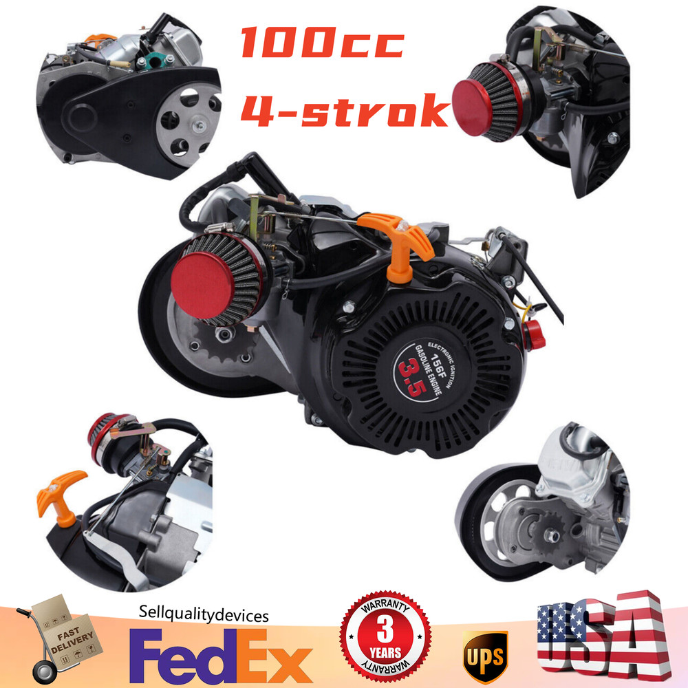 100cc Bike Engine Kit Set Gas Motorized Motor Bicycle Modified Engine 4-stroke!