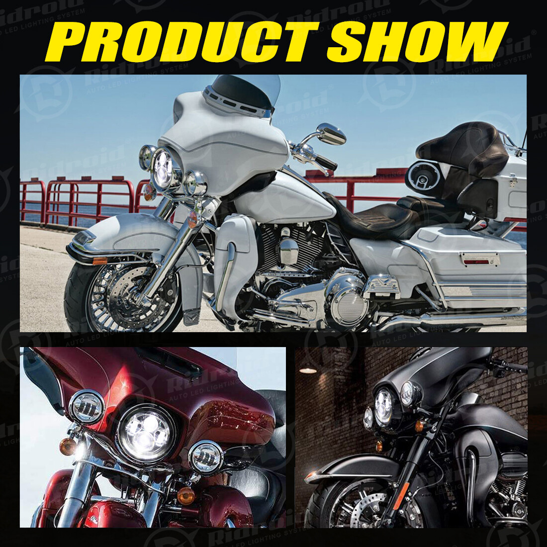 7" LED Headlight & Passing Lights For Harley Davidson Heritage Softail Classic