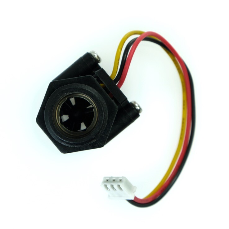 Flow sensor / volume flow sensor for water pipes, 1/2" thread, Arduino