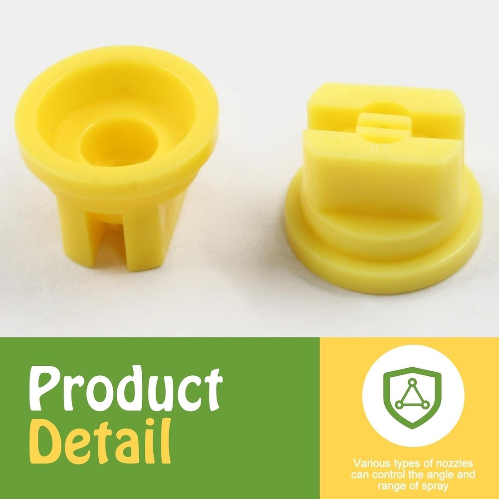 6Pcs Flat Fan Spray Nozzles - 110° Plastic Atomizing Tips for Precision Spraying