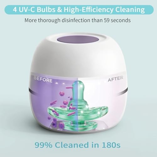 Portable Pacifier Sanitizer, UV Light Sanitizer Case for Pacifier, Type-C