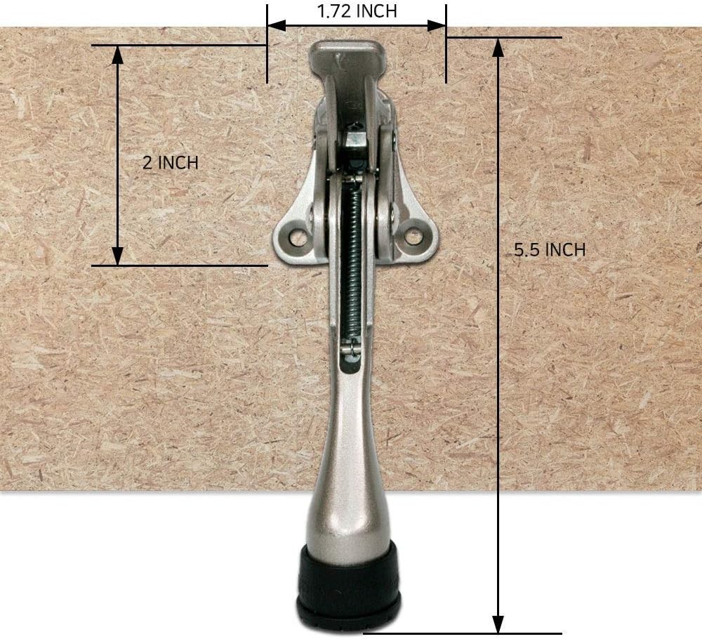 Easy Foot Operation Door Holder, Height-Adjustable Tips - 4"