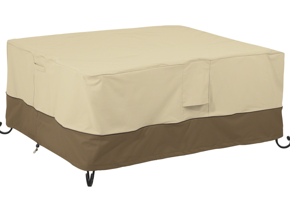 Classic accessories 40-Inch Rectangular Fire Pit Table Cover in Pebble, reistant