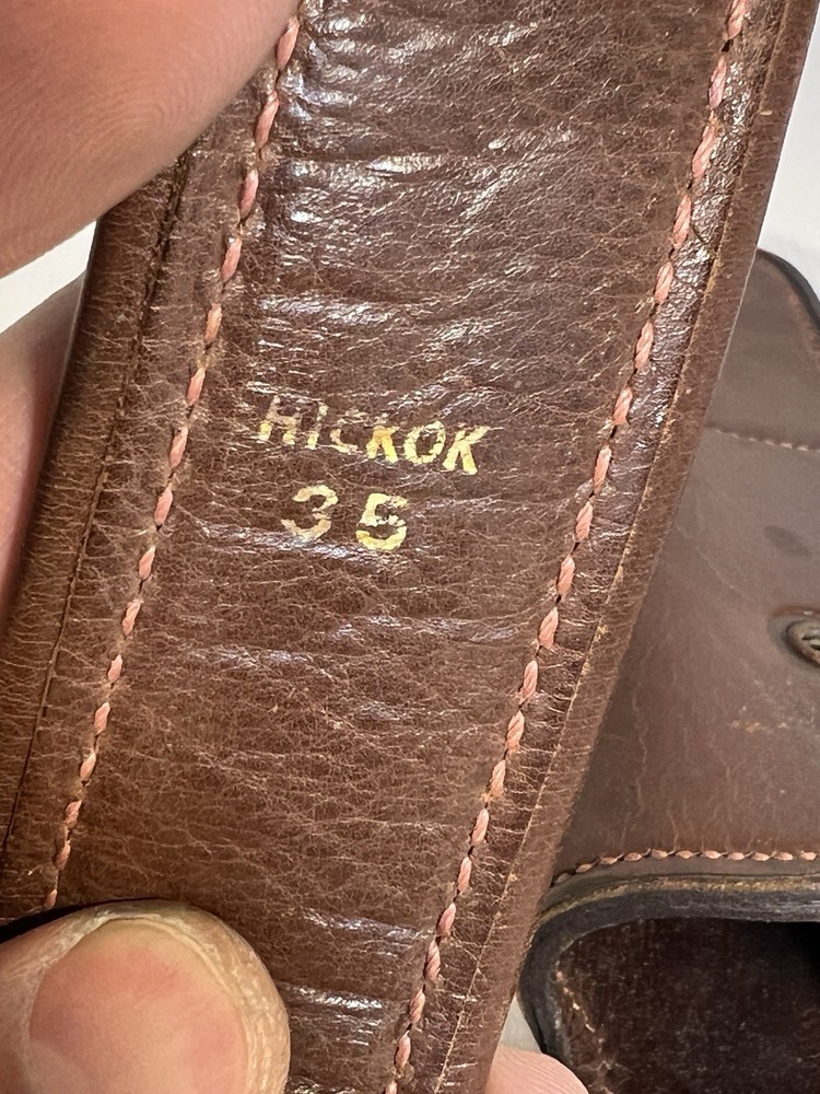 Original WWII US Army General Officer Belt & Holster Set Hickok Eagle Buckle