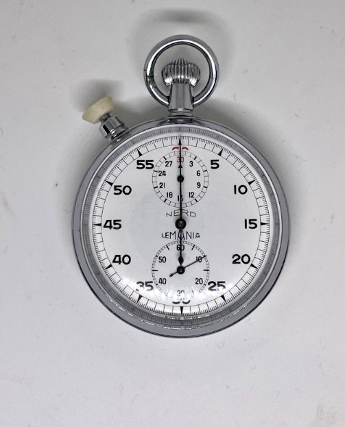 Nero Lemania Military Stop Watch With Split Second Timer