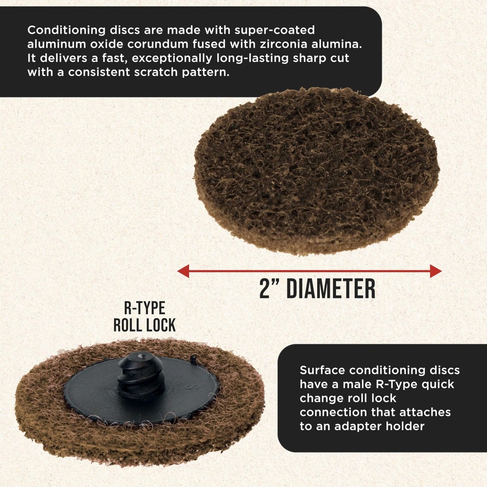 Conditioning Discs Bulk 2 Inch Diameter Brown Coarse hardware