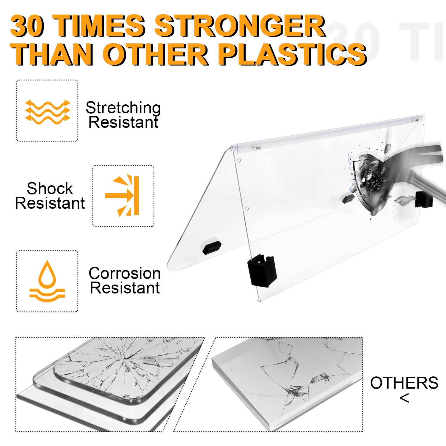 Golf Cart Fold Down Acrylic Clear Windshield For Club Car DS 2000.5-Up