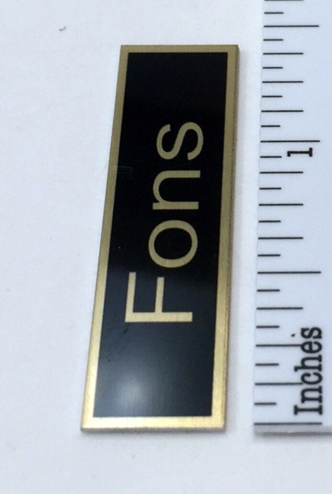 Fons Turntable Logo Badge Metal Custom Made