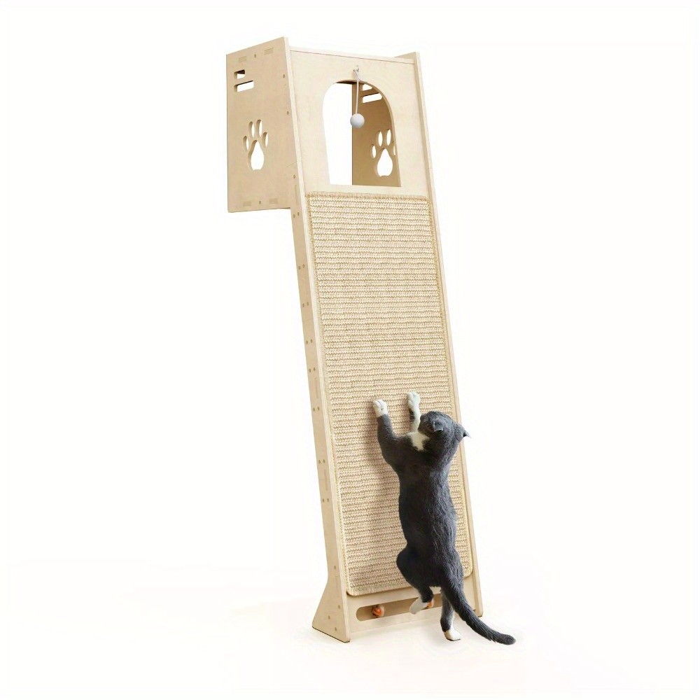 Cat observation tower, 59 inch indoor cat climbing frame, cat tree with sisal