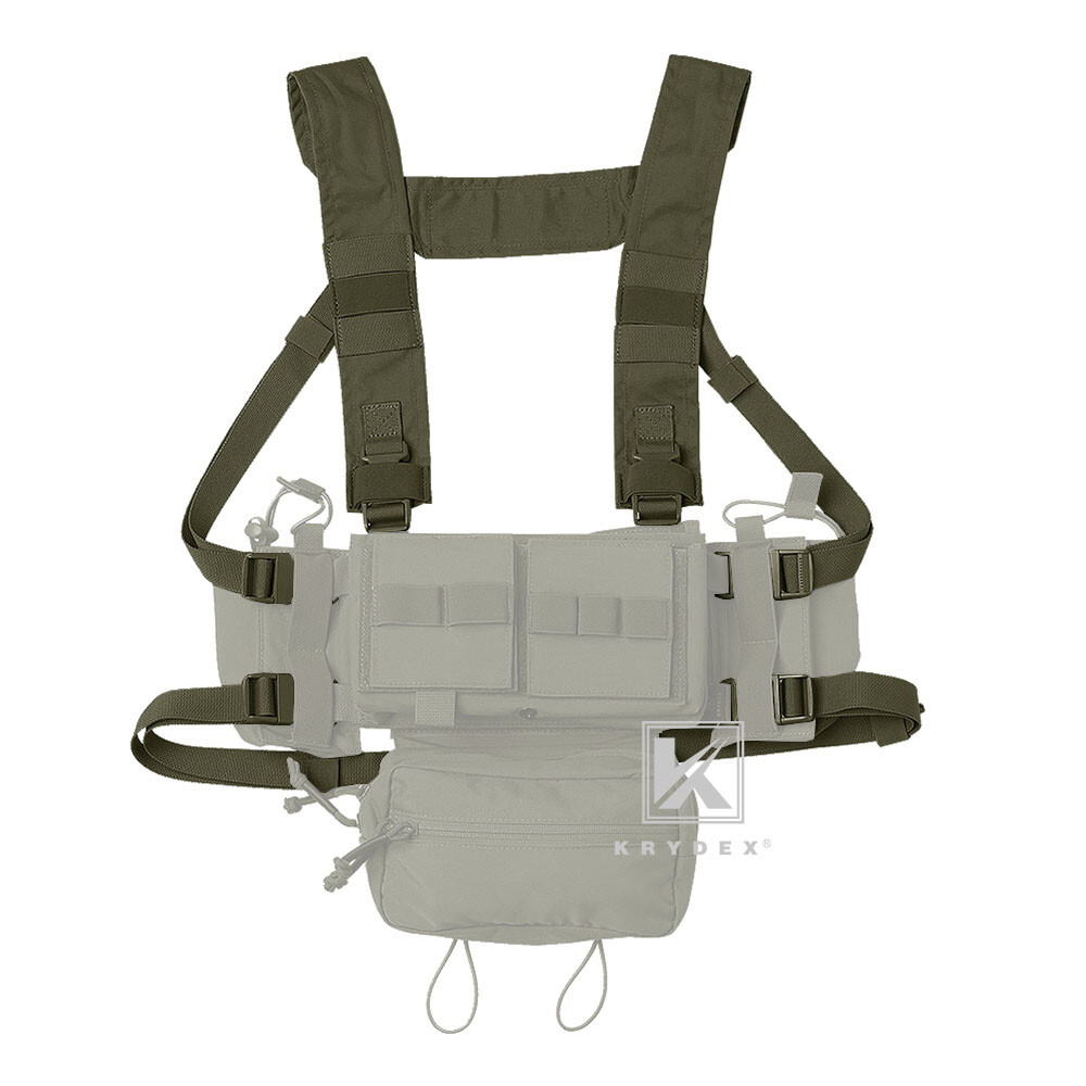 KRYDEX Tactical Fat Strap Shoulder Strap & Back Strap H Harness for Chest Rig