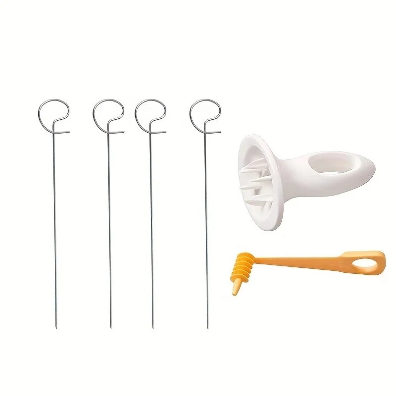 6PCS STAINLESS STEEL SPIRALIZER SET – MULTI-FUNCTION VEGETABLE CUTTER FOR POTATO