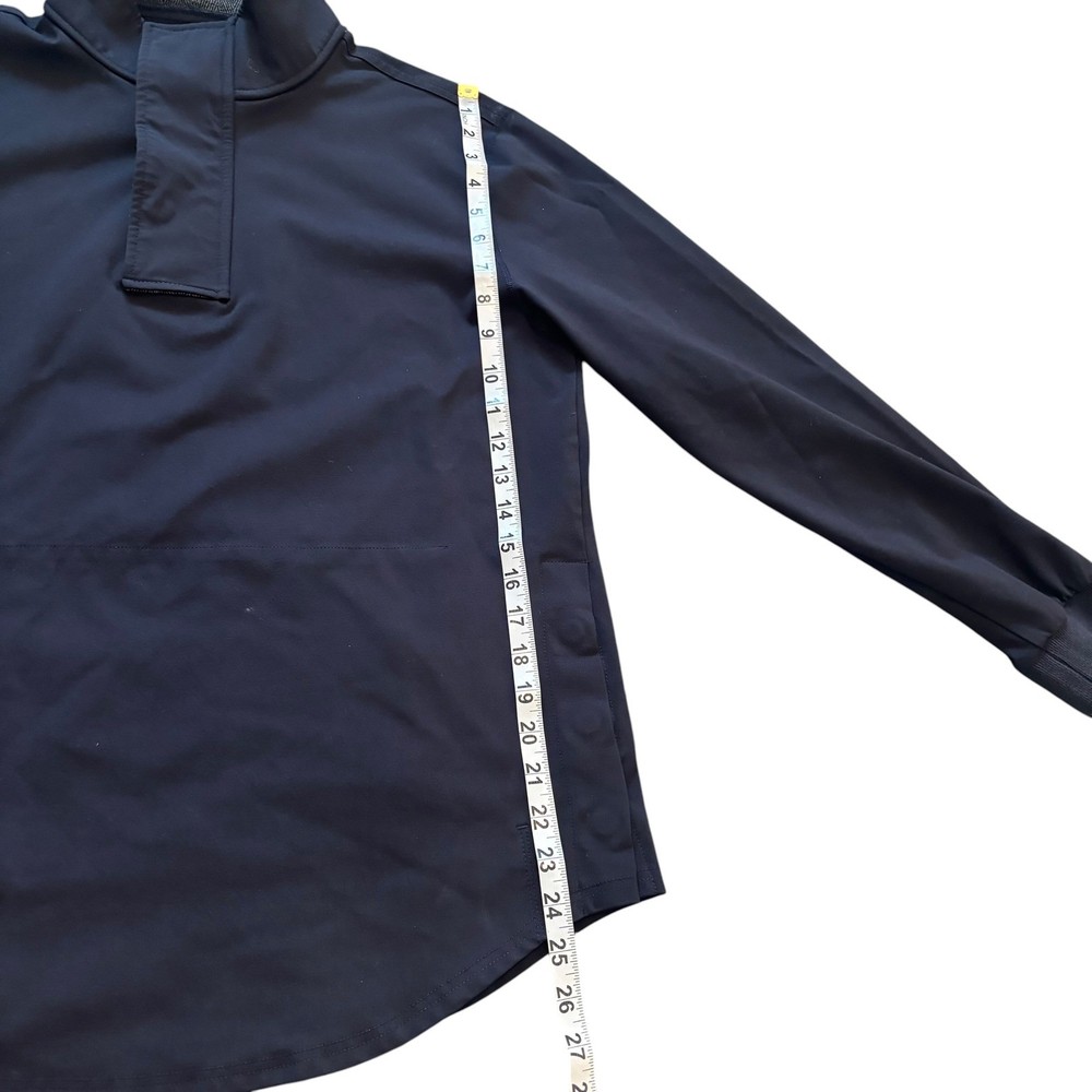 BYLT Premium Basics Elite Fairway Pullover Mens Medium Navy Blue Snap Mock Neck