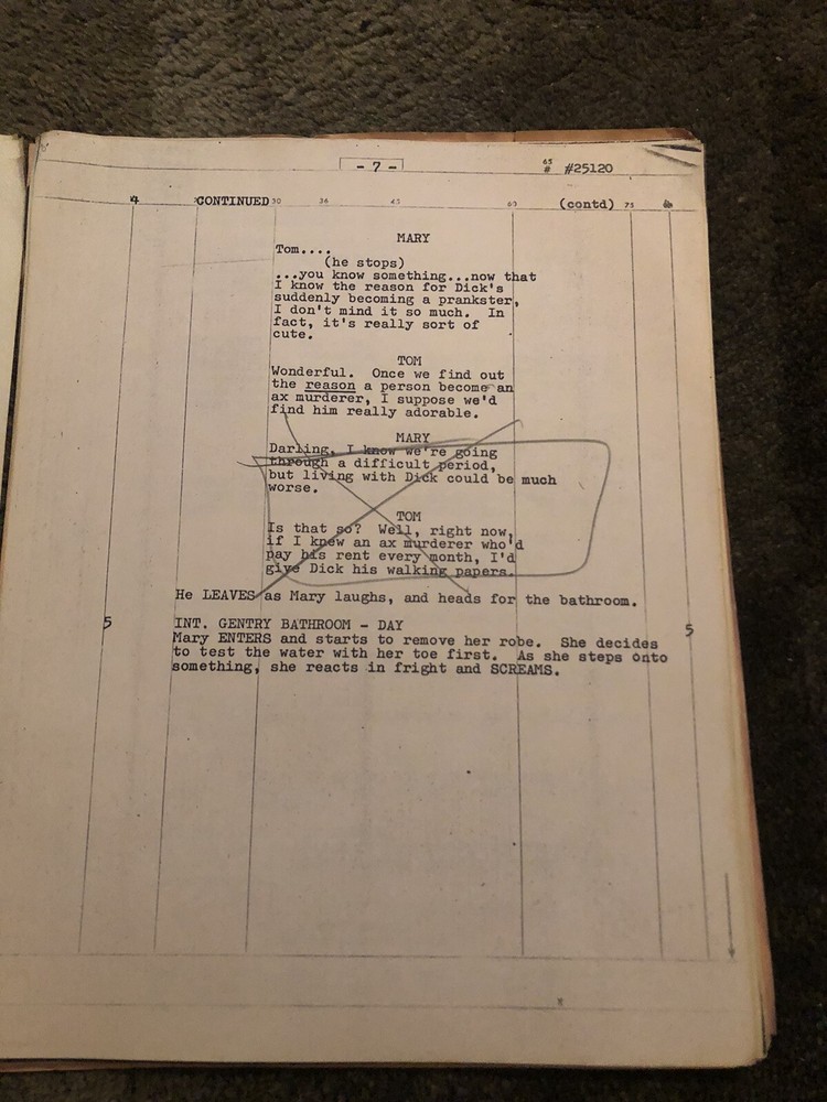 T0M, DICK and MARY TV VINTAGE SCRIPT