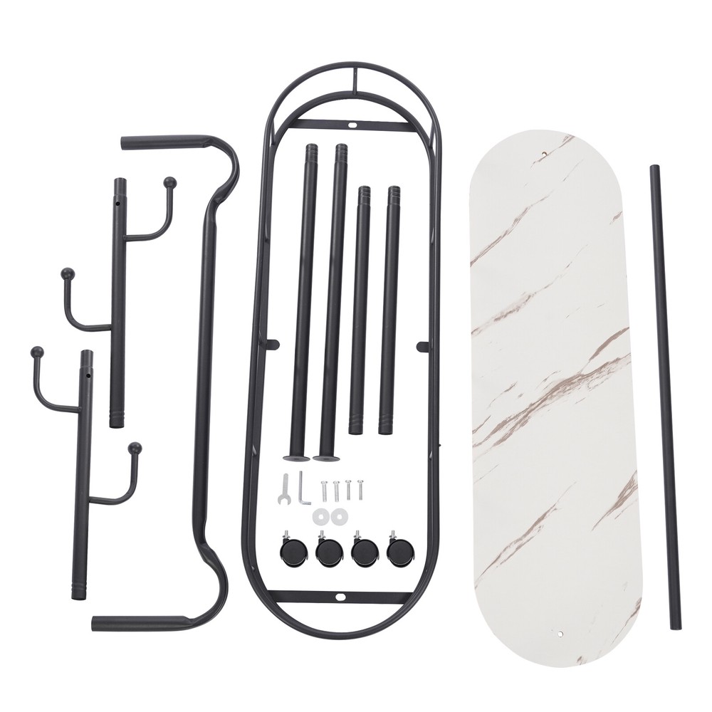 Clothes Rack, Movable Coat Rack, Coat Rack with Storage Basket