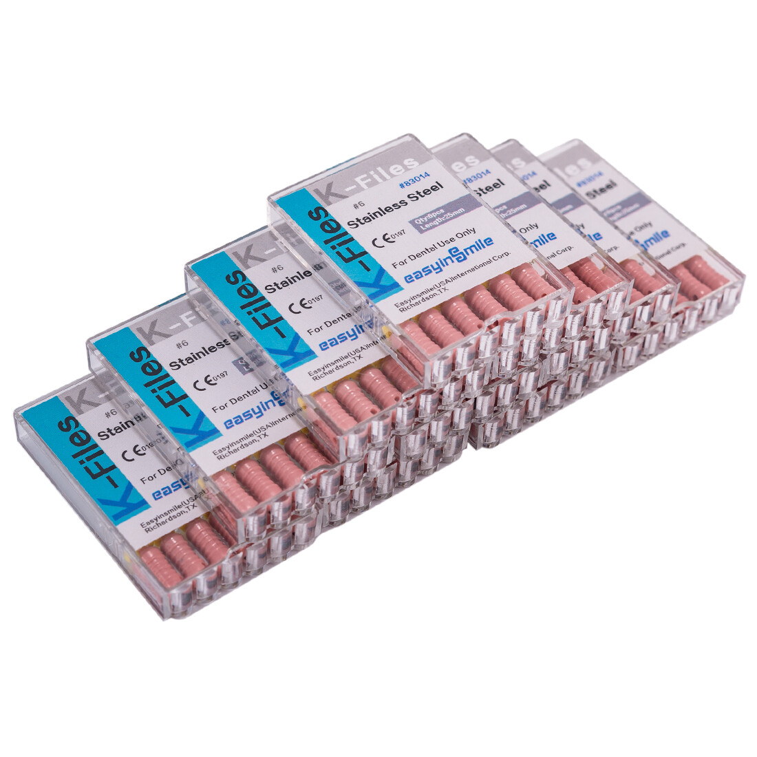 60pc Dental Endo K-files Root Canal File 25mm Hand Files Stainless Steel #6#8#10