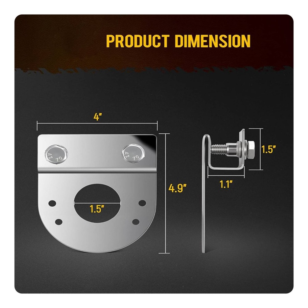 2 Pieces Watermelon Light Bracket Easy Installation for Trailers
