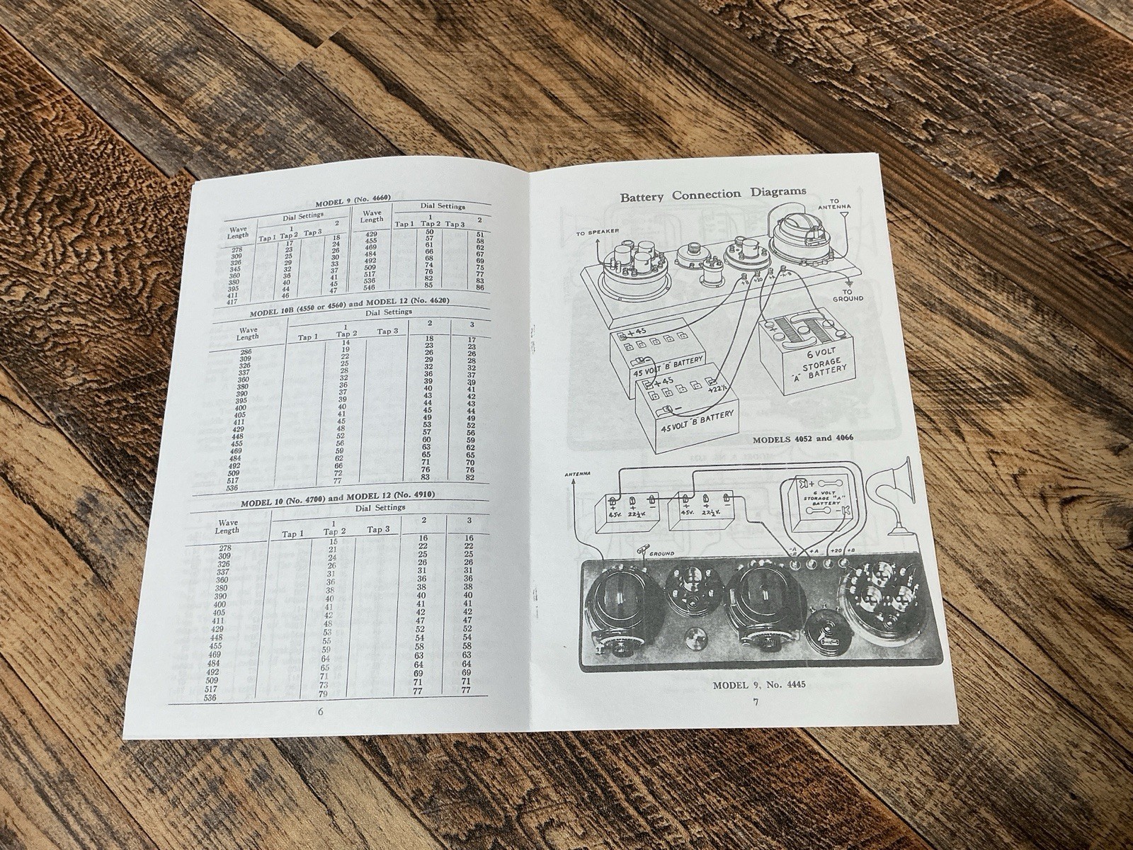 ATWATER KENT Manual Breadboard Tube Radio Receiving Sets 5, 9, 9A, 10, 10A, 10B