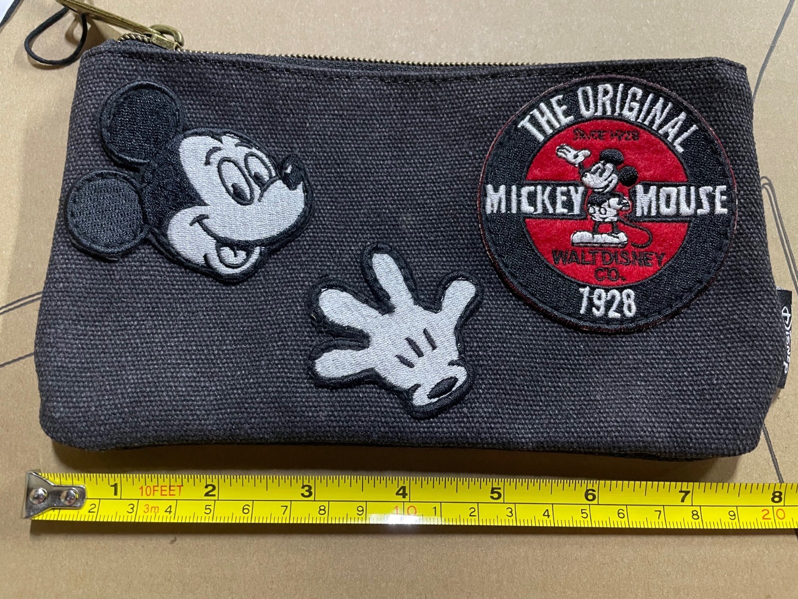 GENUINE Loungefly Disney MICKEY MOUSE Zippered Canvas Pouch NWT bag COIN purse