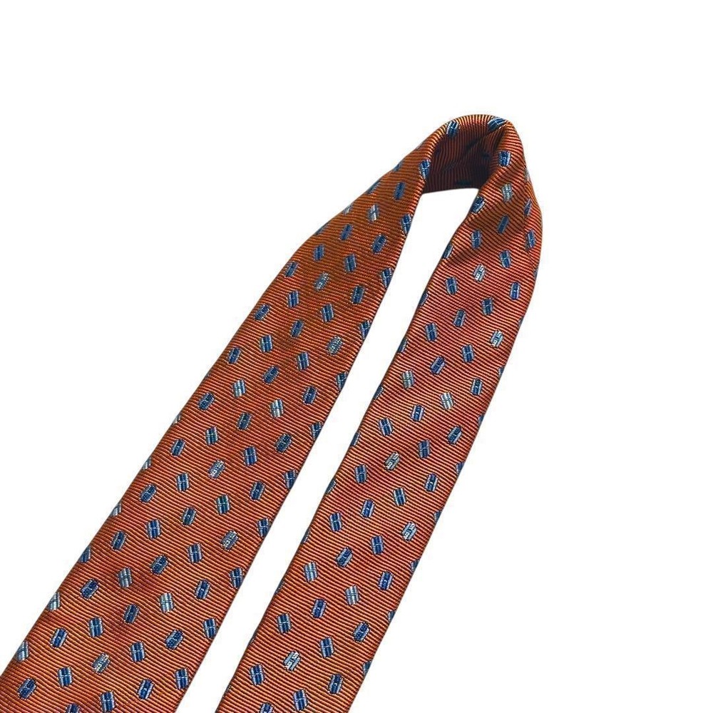 Hermes Silk Tie H Pattern Pegasus Jacquard Luxury Used