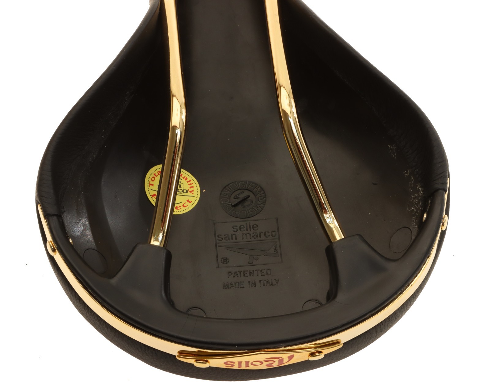 Selle San Marco Rolls SMOOTH BLACK Leather Saddle Brass Steel 2002 NEW NOS