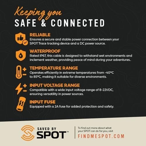 Spot Trace Satellite GPS Tracker w/DC Cable Globalstar Subscription