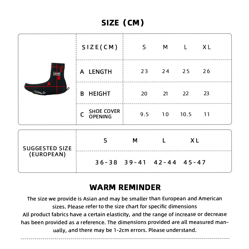 YKYWBIKE Cycling Shoe Cover Bike Shoe Covers Warm Waterproof Windproof Overshoes