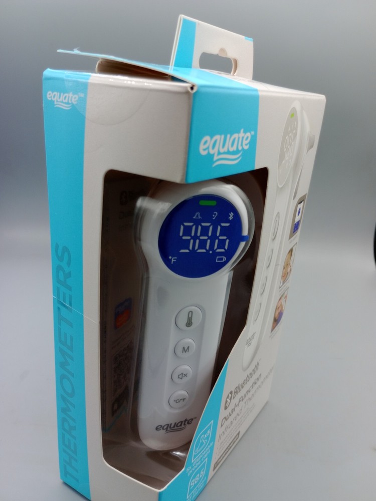 Equate Bluetooth Dual-Function Infrared Thermometer, Forehead and Ear Mode