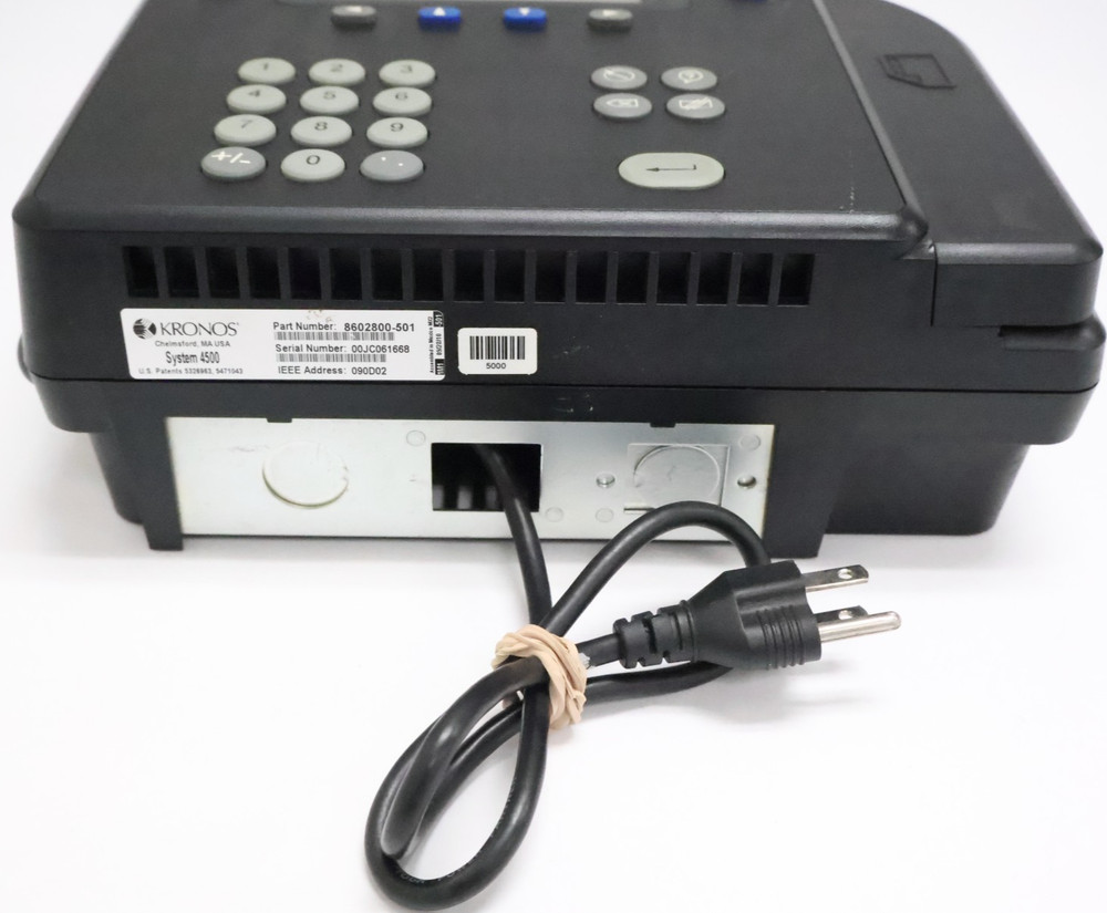 Kronos System 4500 Digital Badge Time Clock 8602800-501