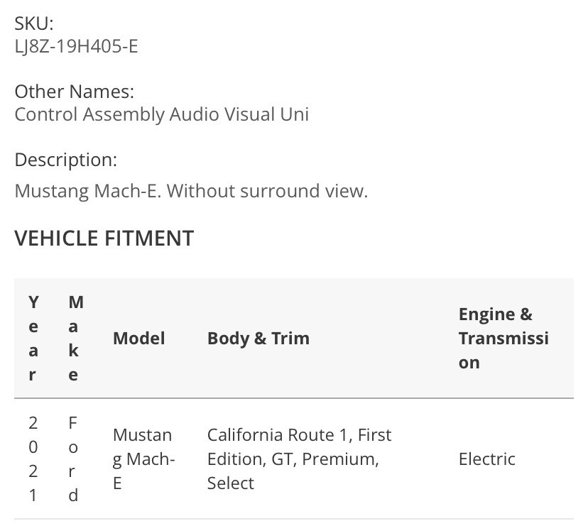 Genuine Ford Control Module LJ8Z-19H405-E New